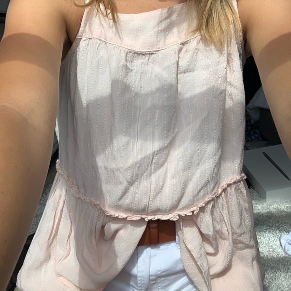 Pink Flowy Tank w Adjustable straps - Picture 2 of 5